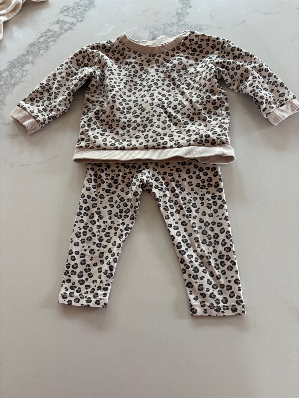 H&M Beige and Black Leopard Print Kids Set